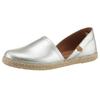 Espadrille VERBENAS "CARMEN NUCLEO METAL", Damen, Gr. 38, silber (silberfarben), Leder, metallic, klassisch, Schuhe, Slipper, Sommerschuh, Strandschuh im Metallic Look