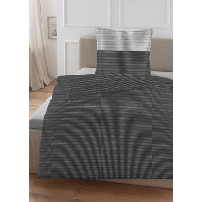 Wendebettwäsche HECHTER PARIS "0061310", grau (silbergrau), B/L: 155cm x 220cm, , Satin, B/L: 80cm x 80cm, Satin, Obermaterial: 100% Baumwolle, Bettwäsche, feiner Glanz + weicher Griff, 100% Baumwolle, Stehsaum, ganzjährig Image