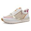 Keilsneaker TAMARIS, Damen, Gr. 37, gold (weiß, goldfarben), Lederimitat, Textil, sportlich, Schuhe, Freizeitschuh, Halbschuh, in schmaler Form, vegane Verarbeitung