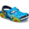Clog CROCS "Classic IAM Monster Truck", Kinder, Gr. 25, blau (blau kombiniert), Croslite, kontrastfarbene Details, casual, Schuhe, Sommerschuh, Babyschuh mit Lüftungsöffnungen