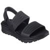 Sandale SKECHERS "ARCH FIT FOOTSTEPS-SUNNY DAYS", Damen, Gr. 37, schwarz, Synthetik, unifarben, casual, Schuhe, Plateau Sandale, Sommerschuh mit Klettverschluss, Topseller