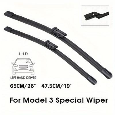 TEMU For Model 3 & Y Windshield Wiper Blades: Top Lock Installation, Suitable For Specific Vehicle Models Image