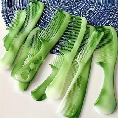 TEMU 10pcs Hair Styling Comb Set - Durable, Thick Plastic Combs For All Hair Types - Ideal For Home Use Image