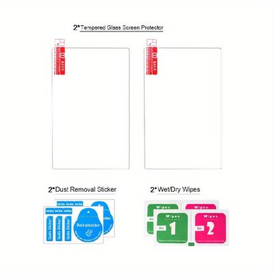 TEMU 2pcs Hd Tempered Glass Screen Protector For For Switch Oled, 9h Hardness Anti-scratch Image