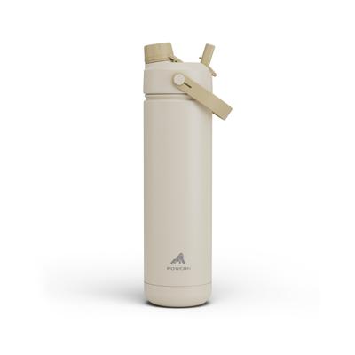 TEMU Powcan 26 Oz Stainless Steel Insulated Water Bottle With 2-in-1 Straw And Spout Lid, Leak-proof, Cold 24h, Non-slip Grip, Car Cup Holder Compatible, Ideal For Sports, Travel & School Image