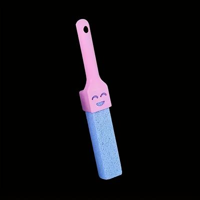 TEMU Set Of 2pcs (limestone + Handle), Long Handled Limestone Toilet Brush, Cleaning Brush, No Dead End Brush, Descaling Device - Bathroom/pool/home Cleaning! Image