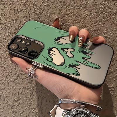 TEMU Fluid Shape Head Mobile Phone Case For Galaxy S25 S24 S23 S22 S21 S20 Fe 4g 5g Anti-fall Frosted Back Cover Image