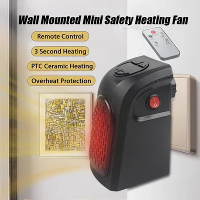 Portable Heater Electric Heater Plug In Wall Room Heater Home Appliance Heating Stove Mini Radiator
