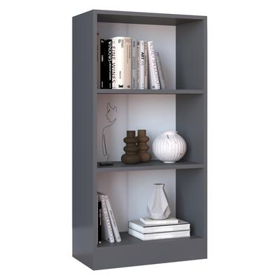 Standregal VCM "Holz Stand Regal Bücher Bücherregal Dilos M 3f" Gr. 56, grau (anthrazit), B:56cm H:114cm T:30cm, Holzwerkstoff, Holz, Spanplatte, Regale Image