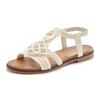 Sandale LASCANA "Sommerschuh, offener Schuh, Pantolette", Damen, Gr. 40, beige (creme), Obermaterial: 100% Textilmaterial. Futter: 100% Textilmaterial. Decksohle: 100% Lederimitat. Laufsohle: 100% Synthetik, unifarben, Glitzer, casual, Schuhe, in...
