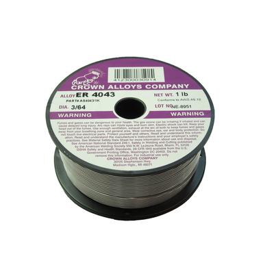 Crown Alloy 3/64 x 1# ER 4043 Aluminum MIG 1 lb SPOOL
