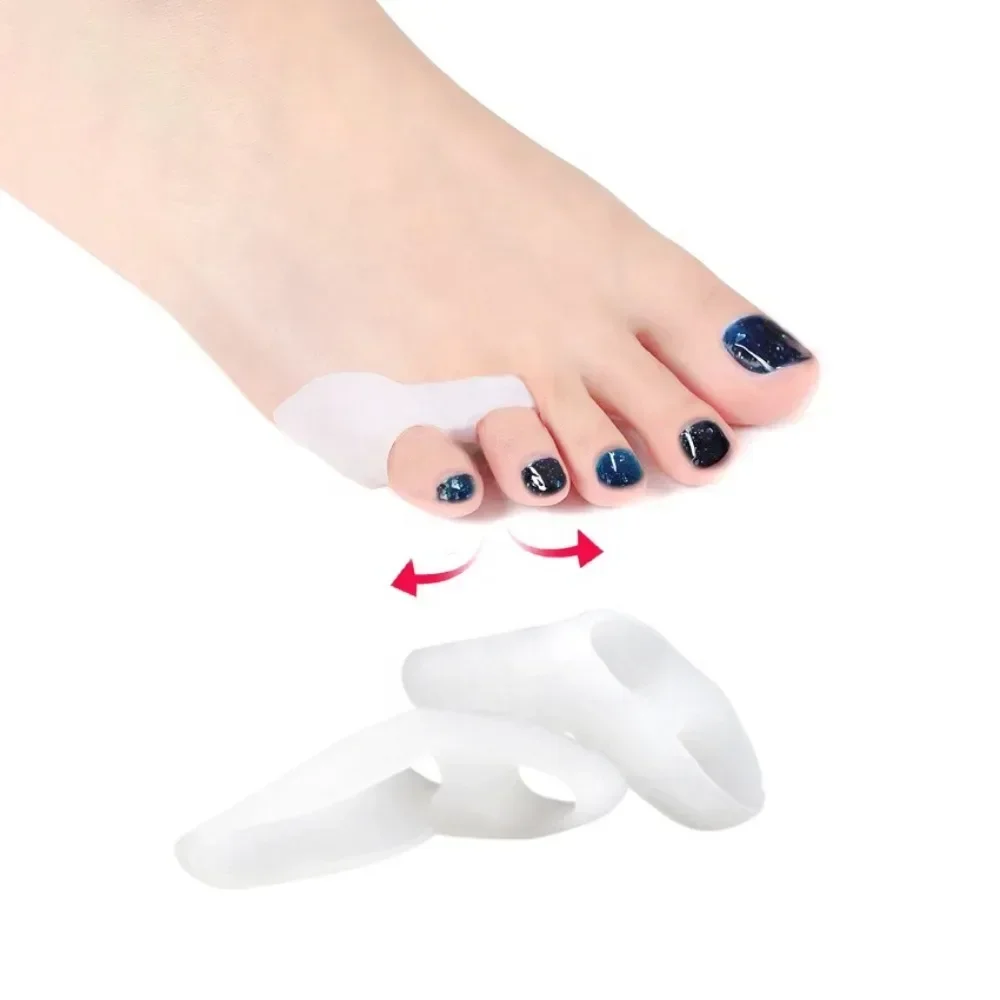2 Stück Pinky Toe Protector Bunion Corrector für Ballenzehen lindern Fußschmerzen vor Reibung, Reiben und Druck für den Nacht- und Heimgebrauch Image