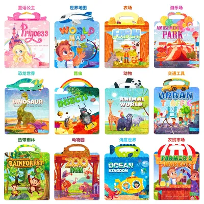Heiße Neue Kinder Szene Aufkleber DIY Hand-auf Puzzle Aufkleber Bücher Wiederverwendbare Cartoon