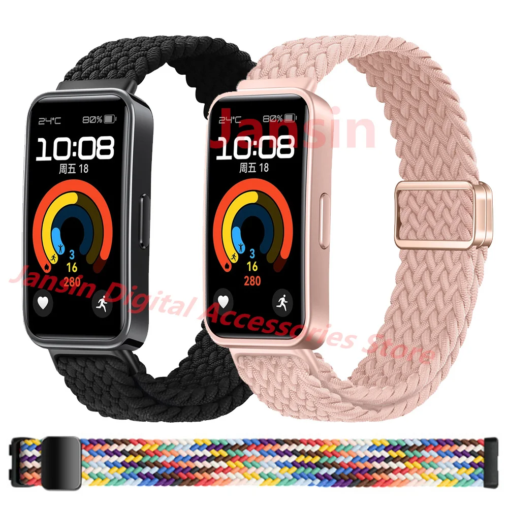 Magnrtic Band Für Huawei Band 10 9, Correa Weaves Nylon Schleife Armband Für Huawei Band 8 Armband Austauschbare Strap Zubehör Image