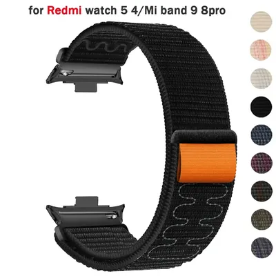 Neues Nylonarmband für Xiaomi Redmi Watch 4/5 Nylonschlaufe, austauschbares Armband, Smartwatch-Gürtel für Mi Band 9/8 Pro Sportarmband Image