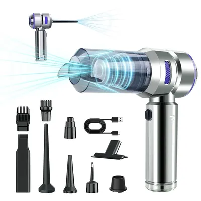 Tragbarer kabelloser Staubsauger, 21000 Pa leistungsstarker Handstaubsauger mit bürstenlosem, 4-in-1-Mini-Staubsauger für Auto, Zuhause Image