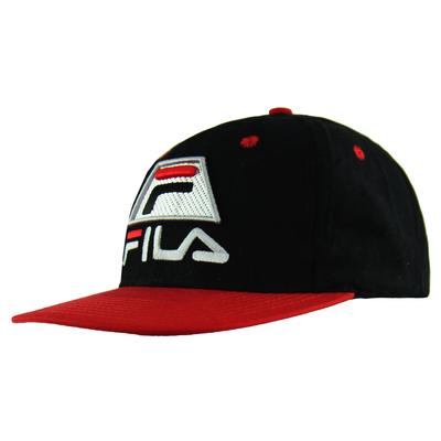 Fila Logo Herren Schwarz/Rot Kappe Image