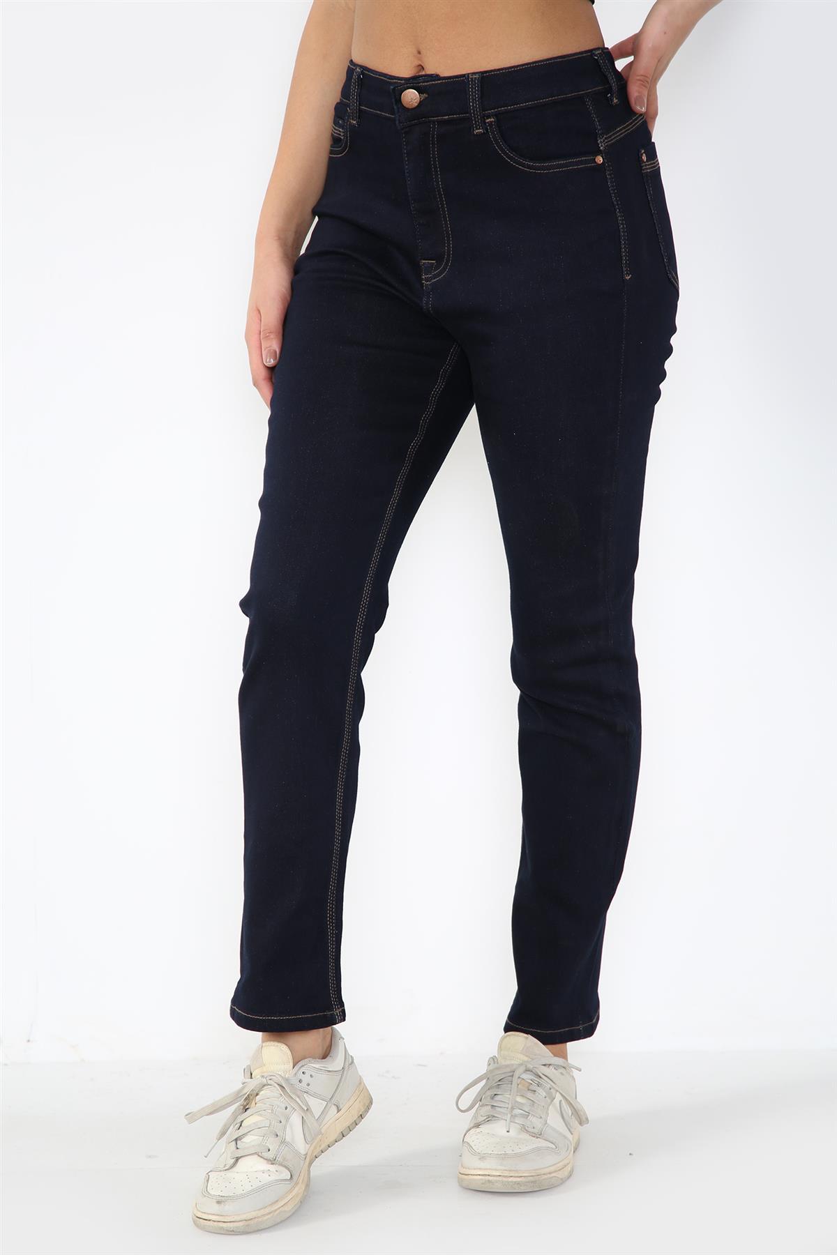 Damen Magic Shaping High Waisted Straight Leg Jeans in Indigoblau Image