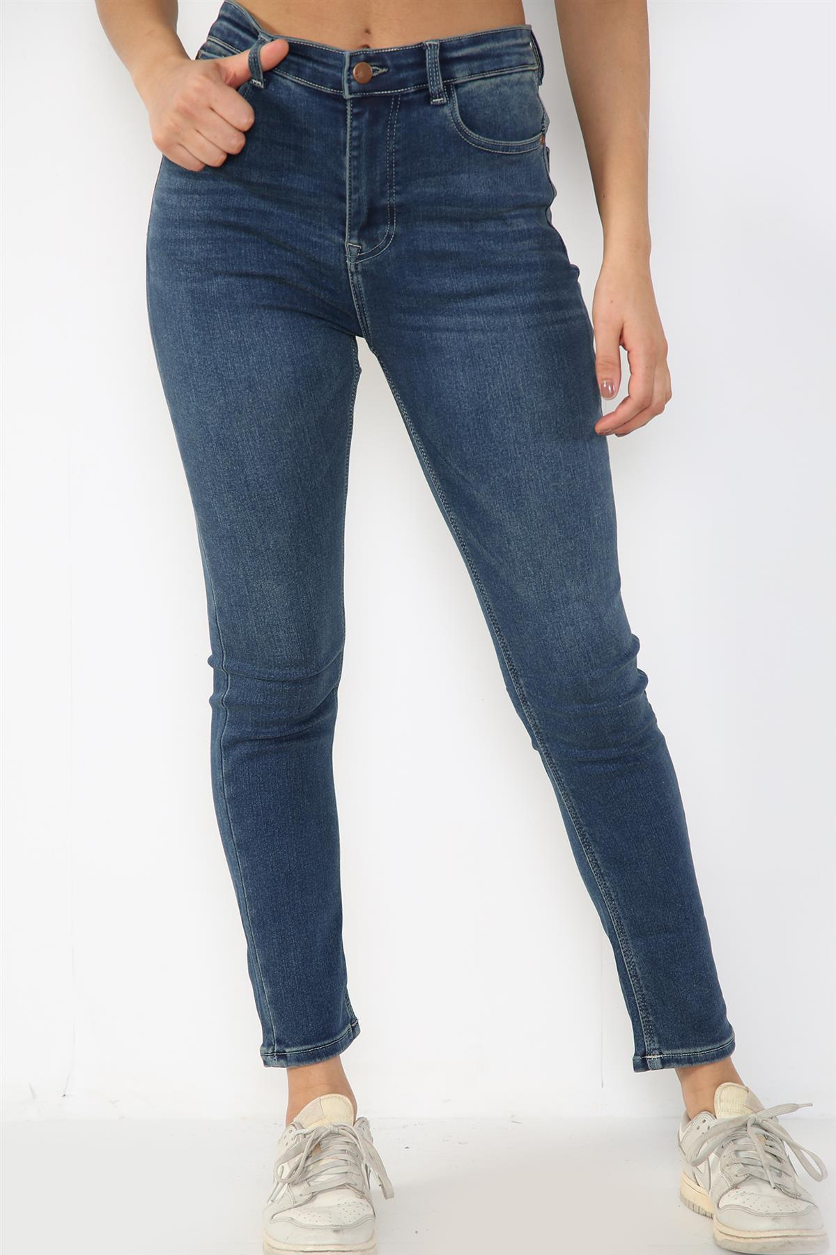 Damen Magic Shaping High Waisted Skinny Fit Jeans in Blau Image