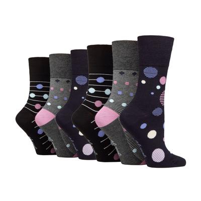 6er-Pack Damen Baumwollsocken ohne Gummi mit lockerem Oberschenkel Image