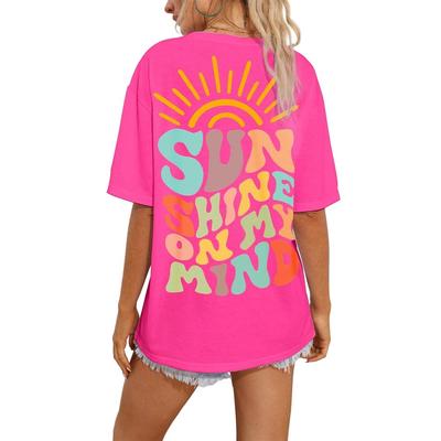 Azura Exchange Helles Pink SUNSHINE ON MY MIND Grafik T-Shirt Image