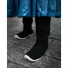 Hanfu Schwarze Stiefel Schuhe Männer Leinwand Erhöhen Gummisohle Wasserdichte Chinesische Hanfu Seife Stiefel Schuhe Frauen Plus Größe 35-46 #