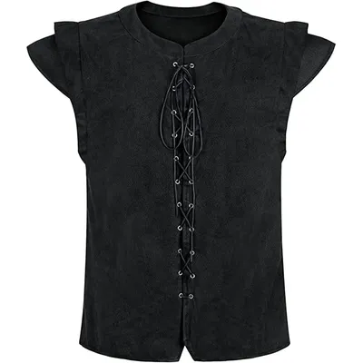 Mittelalter liche Piraten kostüm Männer Weste Leder rüstung Wikinger Kostüm Mann plus Größe mittelalter liche Rüstung Weste grün braun XS-XXXL Image