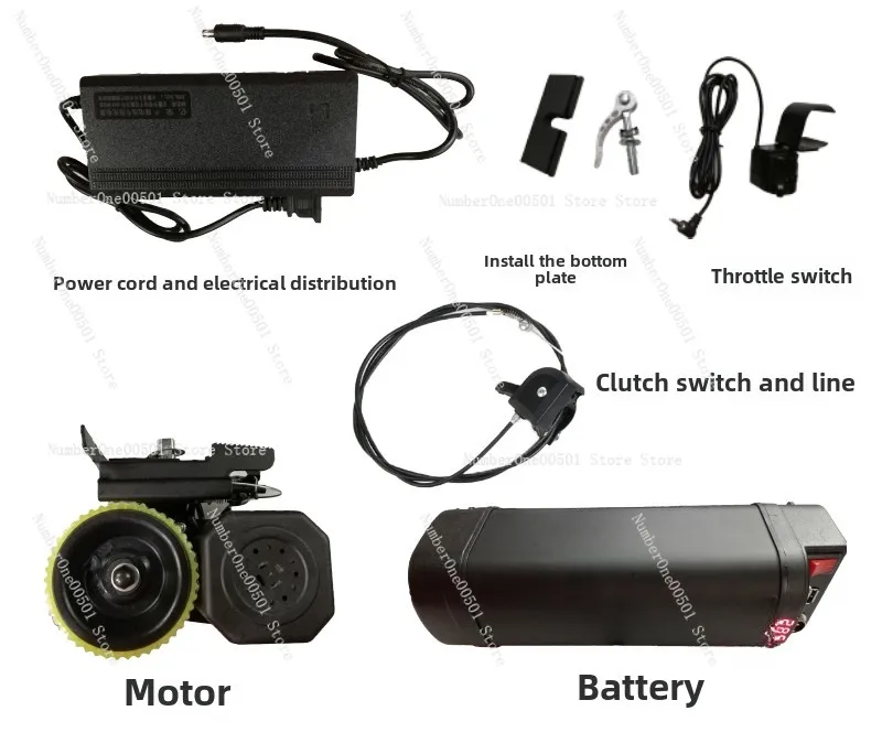 Fahrrad Booster Elektrische Modifikation Zubehör Mountainbike Kleiner Motor Universal Fahrrad Kit DIY Image