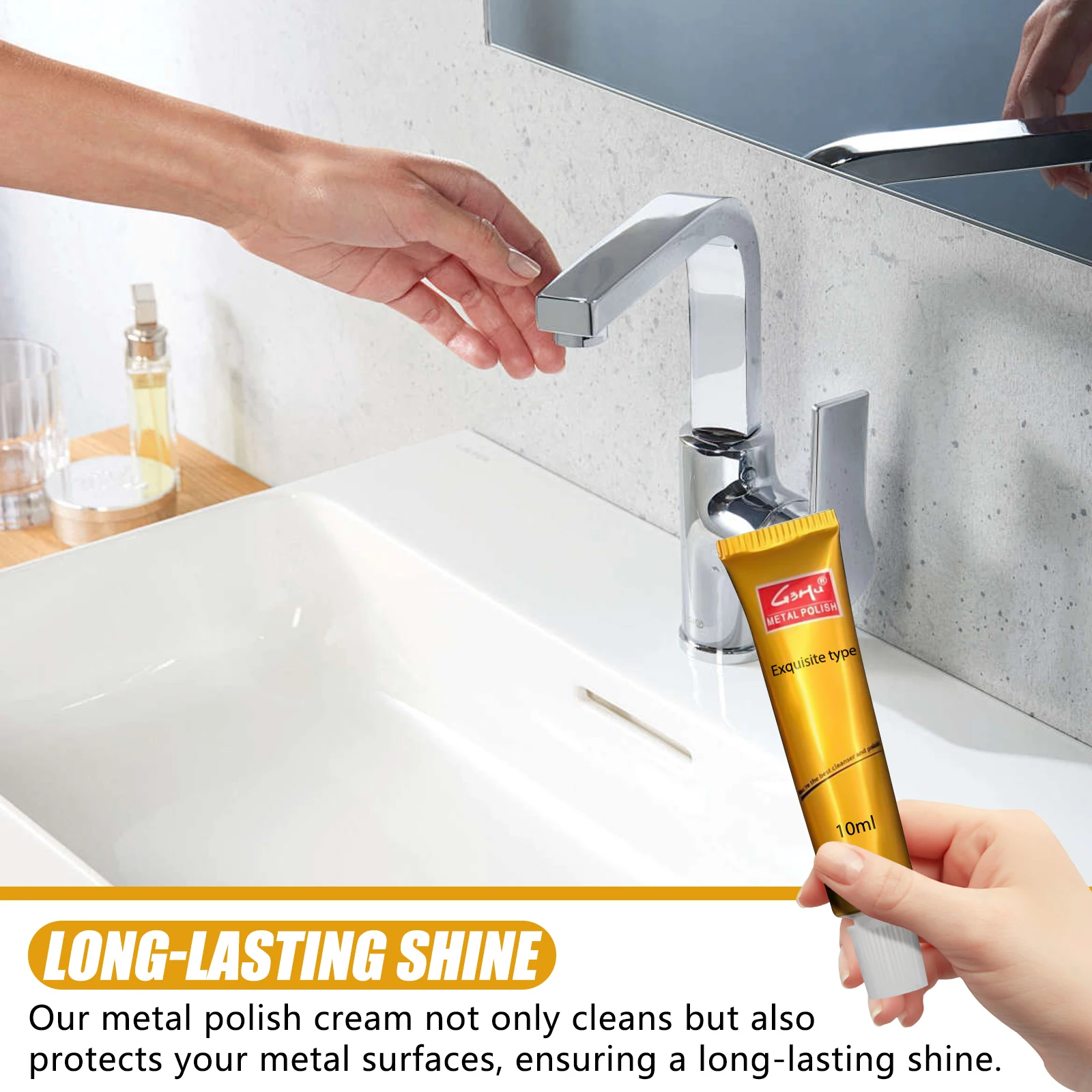 Neue Metallpolierpaste Ganzmetallpoliercreme Premium Metallpolierreiniger und Poliercreme Premium Metallpolitur schnell Image