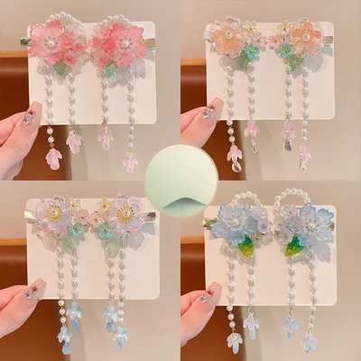 Girl's hair clip women's Hanfu headwear girl's Chinese antique hair clip princess tassel holiday
