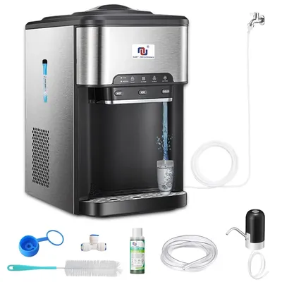 Convenient 3-in-1 ice maker with built-in ice maker, including a 10 foot inlet hose, producing 44