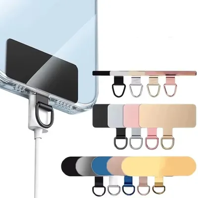 Stainless Steel Phone Lanyard Patch Gasket Ultra-thin Metal Phone Hanging Cord Tether Tabs