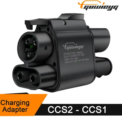 GUWIEYG CCS2 to CCS1 EV Charger Adapter DC Fast Charging Fit for CCS2 EV Portable Charger and CCS1