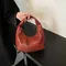 Femmes classique mode tissé en relief Hobo souple en cuir PU petit sac à bandoulière à poignée