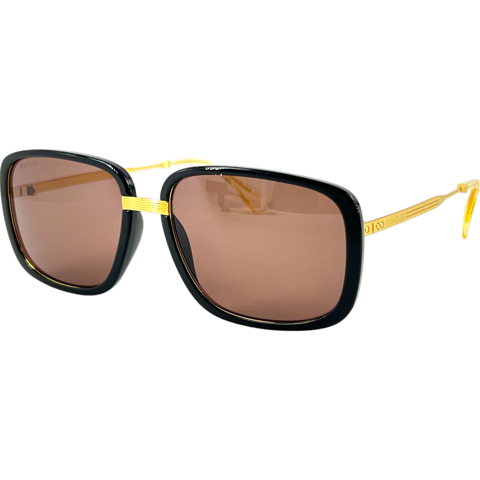 Gucci Accessories | Gucci Gg0787s Mens Sunglass 002 Gold W Brown Lenses | Color: Brown/Gold | Size: 61-18 145 Mm B: 47.1 Mm