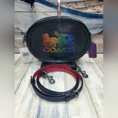 Coach Bags | Coach Camera Bag Horse & Carriage Crossbody Black C6803 Nwt | Color: Black | Size: 8 1/4" (L) X 6" (H) X 2 3/4" (W)