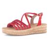 Keilsandalette GABOR, Damen, Gr. 37, rot, Ziegenveloursleder, Synthetik, modisch, Schuhe, Plateau, Sommerschuh, Riemchensandale mit Best Fitting-Ausstattung