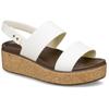 Keilsandalette CROCS "Brooklyn Cork Low Wedge", Damen, Gr. 42, beige (creme), Croslite, casual, Schuhe, Plateausandale, Sommerschuh mit Korkplateau