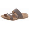 Pantolette GABOR, Damen, Gr. 44 (9,5), grau (taupe), Textil, unifarben, klassisch, Schuhe, Keilabsatz, Sommerschuh, Schlappen mit atmungsaktivem Lederfutter, Topseller