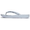 Zehentrenner FITFLOP "iQUSHION MULTI-CRYSTAL", Damen, Gr. 40, blau (hellblau), Synthetik, modisch, Schuhe, Sandale, Flats, Pool Slides mit Schmucksteinen verziert