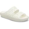 Badepantolette CROCS "Classic Floral Cut Out Sandal", Damen, Gr. 37, beige (creme), Croslite, geblümt, casual, Schuhe, Sandale, Sommerschuh, Pool Slides mit genoppter Innensohle