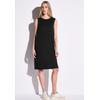 Shirtkleid STREET ONE, Damen, Gr. 38, EURO-Größen, schwarz, Stoff, 95% Viskose, 5% Elasthan, unifarben, casual, normal knieumspielend, Rundhals, ohne Ärmel abgesteppt, Kleider, aus Viskose