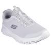 Slip-On Sneaker SKECHERS "GLIDE-STEP", Herren, Gr. 43, grau (weiß, grau), Textil, sportlich, Schuhe, Trekkingschuh, Freizeitschuh, Sneaker zum Schlupfen