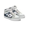 Sneaker DC SHOES "Pure High-Top EV", Kinder, Gr. 6(37), blau (grau, blau, weiß), Obermaterial: Leder / Futter: Textil / Außensohle: Gummi, Schuhe