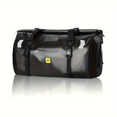 TEMU 40l/66l Motorcycle Tail Bag Motorcycle Dry Bag Roll Luggage Motorbike Rear Bag Image