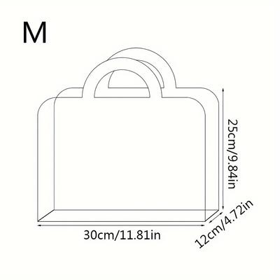 TEMU Clear Pet Double Film Handbag For Flower Arrangements - Perfect For Parties And Gifts Image