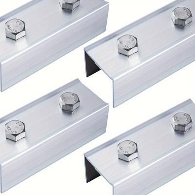 TEMU C Profilverbinder Set Alu Solarprofil Mit Nut Schienenverbinder Verbinder Für 40 X 40 Mm Pv Schienen, Pv Anlage Profil Verbinder Schienenelement Image