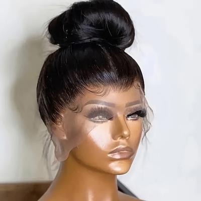TEMU 200% Density 360 Straight Full Lace Wig For Women Lace Front Wigs Human Hair Hair Lace Frontal Wigs Human Hair Image