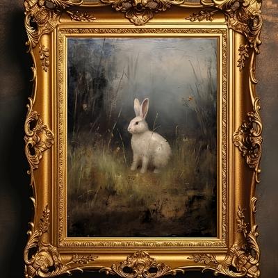 TEMU Elegant In Woods Canvas Print, 30x40cm - Vintage-inspired Wall Art With For Living Room, Bedroom, Office - Ideal Gift For Home & School Decor Image