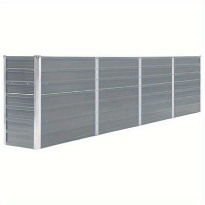 TEMU Raised Bed 320 X 40 X 77 Cm Galvanized Steel Grey Image
